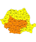 O nouă avertizare meteo: averse torențiale, descărcări electrice, vânt și grindină