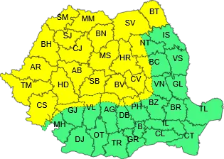 Sălajul sub cod galben de frig și vijelii