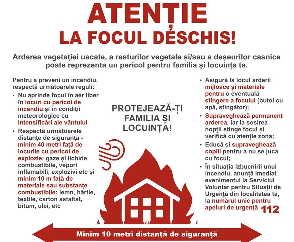 ISU Sălaj avertizează: Atenție la focul deschis!!!