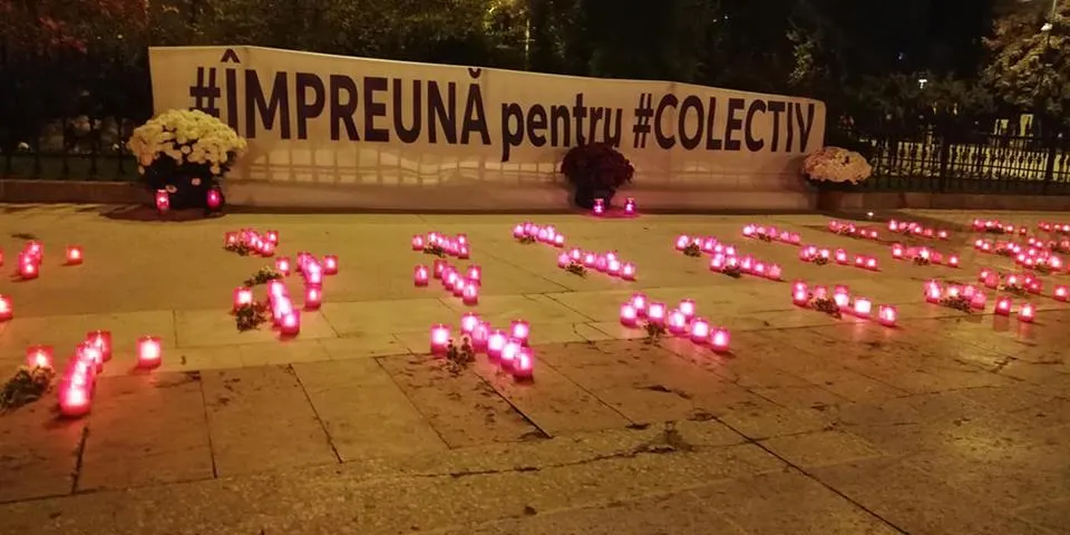 Victimele ''Colectiv'', comemorate la Zalău. În centrul oraşului - 65 de ''cruci de lumină''