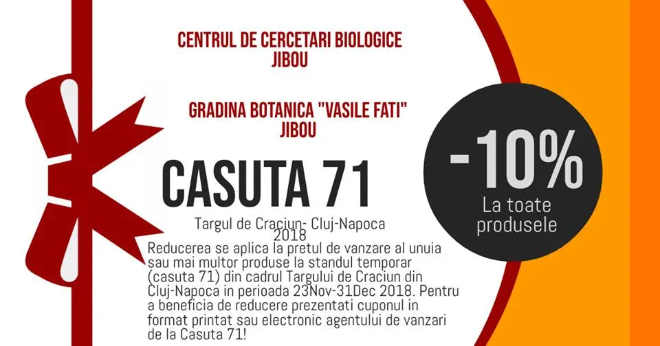 Grădina Botanică din Jibou, la Târgul de Crăciun din Cluj-Napoca