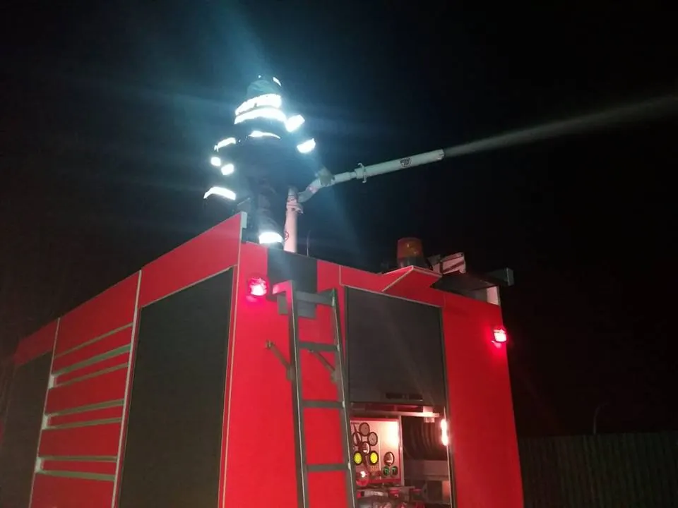 Florărie în flăcări de la o aerotermă