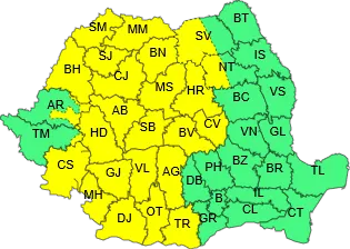 Atenționare meteo! Sălajul, sub cod galben de ploi