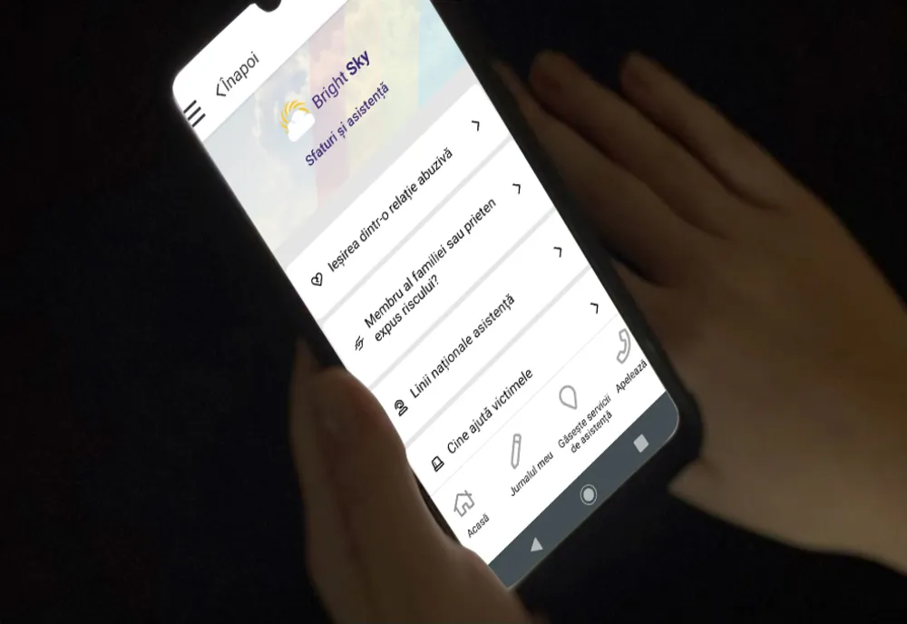 Bright Sky RO – aplicația mobilă ce sprijină victimele violenței domestice, folosită de aproape 32.000 de ori de la lansarea în România