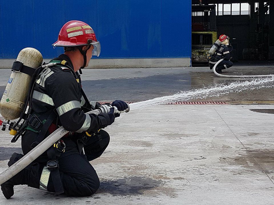 Simulare de incendiu la ''Popasul Romanilor''