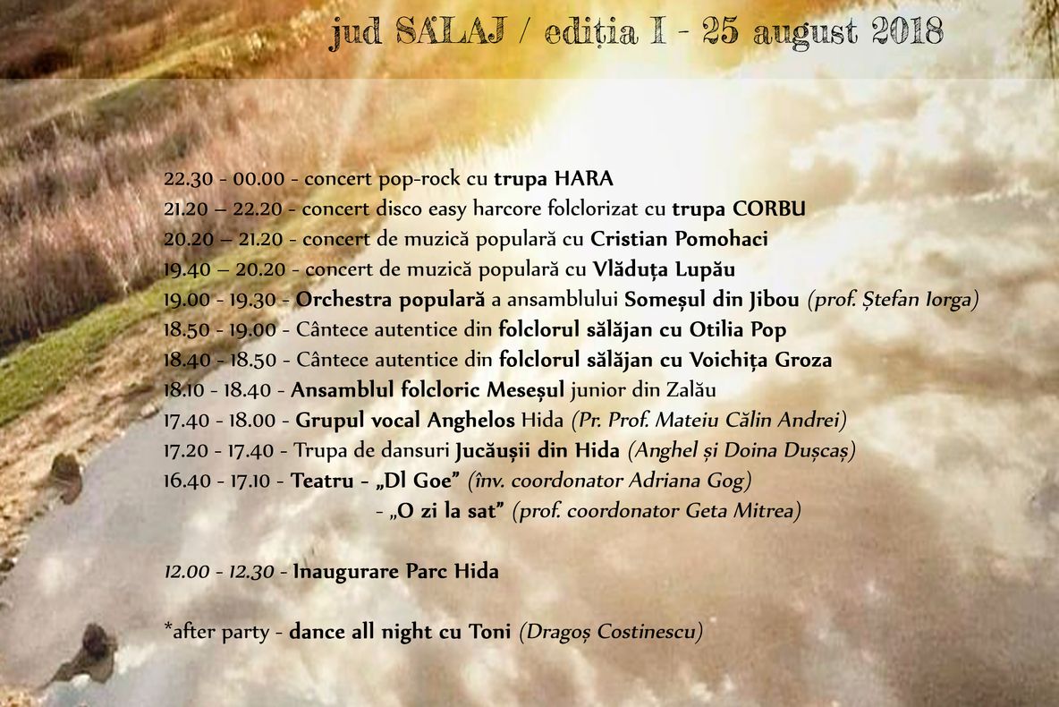 Cristian Pomohaci și trupa Hara, invitaţi la ''Ziua Comunei Hida''