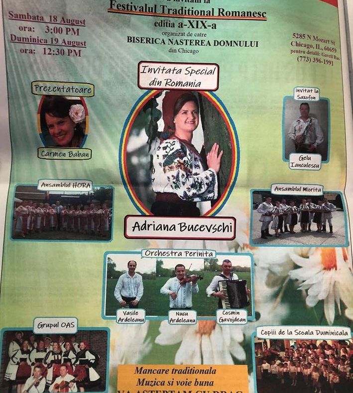 Sălăjenii din Chicago se întâlnesc astăzi la ''Festivalul Tradiţional Românesc'' - un eveniment care adună diaspora românească