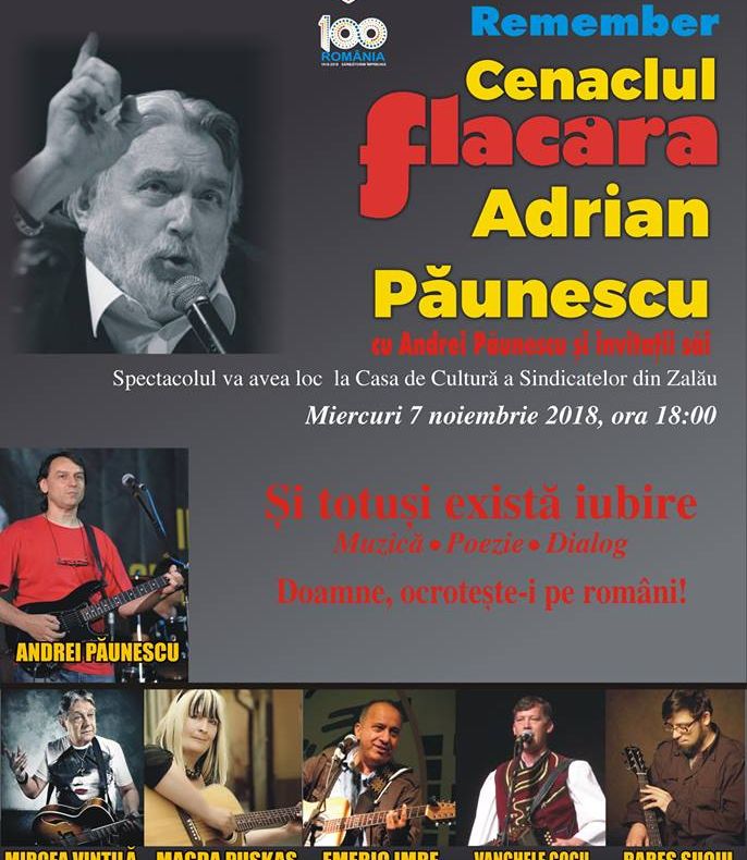 Spectacol de muzică folk  - „Remember Cenaclul Flacăra''