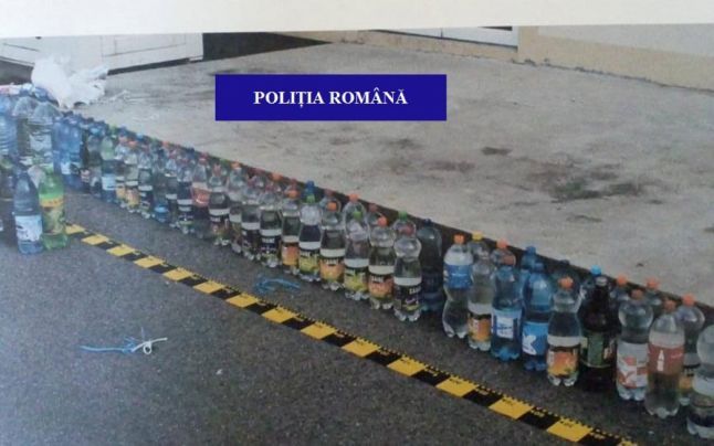 Sălăjeancă, prinsă cu sute de litri de pălincă în portbagaj