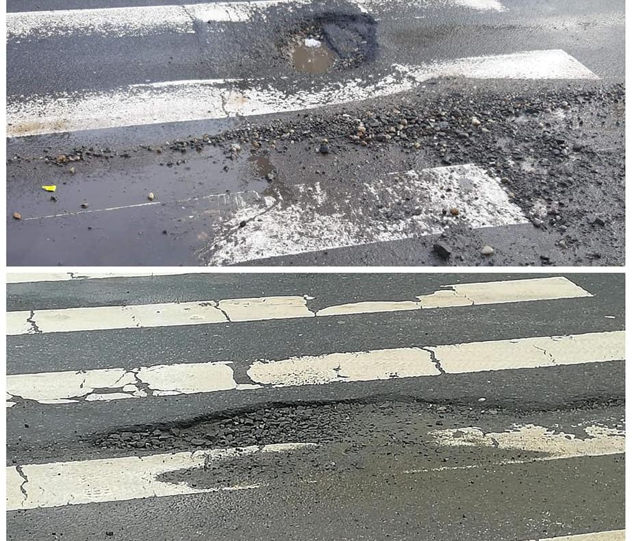 Primăria Zalău începe marea plombare! Gropile se astupă cu: suflanta, butelia și asfaltul la sac