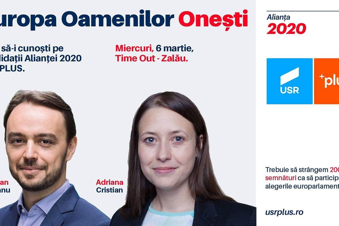 Candidați ai Alianței 2020 USR PLUS vor fi prezenți azi în Zalău