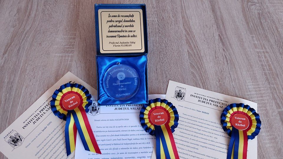 Veteranii sălăjeni - scrisoare de apreciere din partea Prefecturii