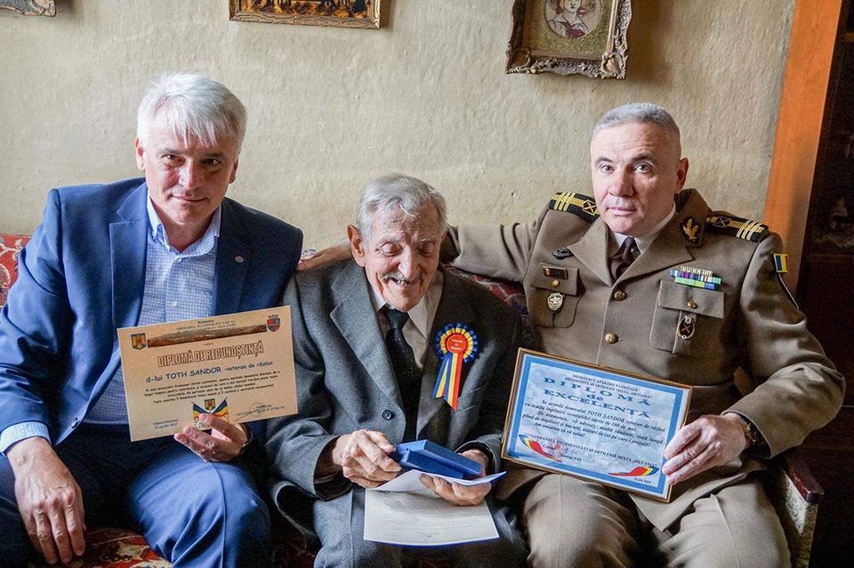 Veteran din Șimleu Silvaniei, sărbătorit la 100 de ani