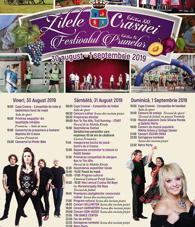 La acest final de săptămână : Zilele Crasnei şi Festivalul Prunelor, tradiţie şi voie bună