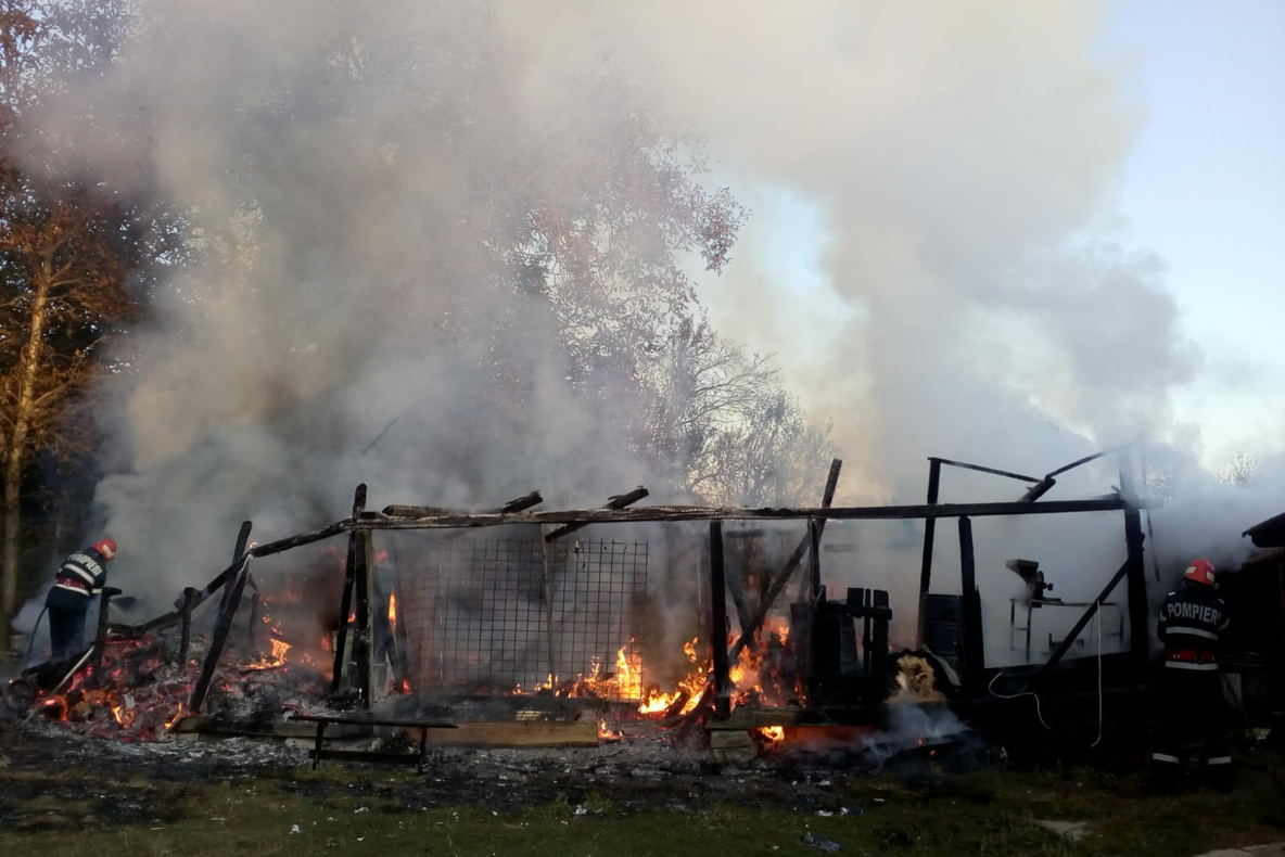 Incendiu într-o gospodărie din Bulgari. Porcii unui localnic, arși de vii