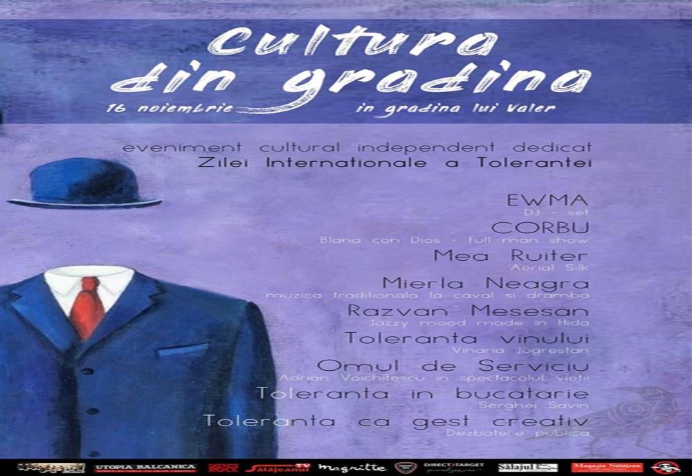 La Hida: Cultura din Grădină - eveniment cultural independent dedicat Zilei Internaționale a Toleranței