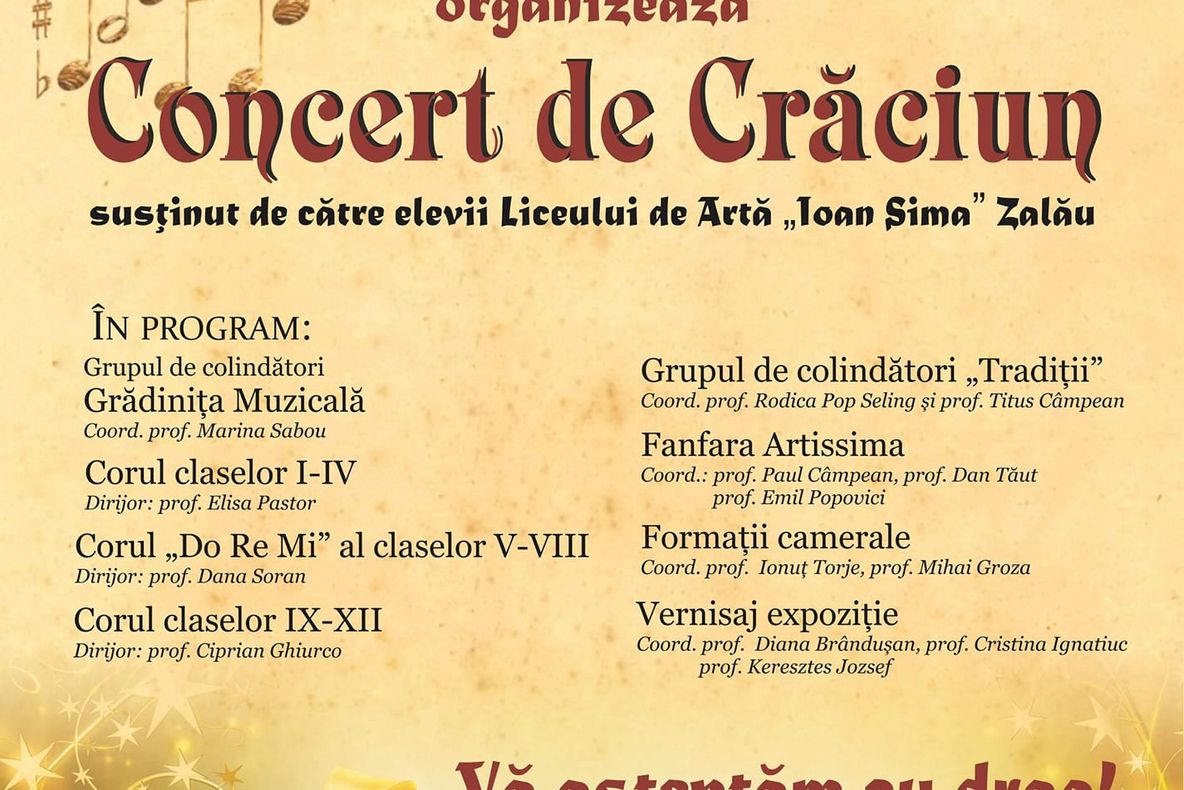 "Concert de Crăciun", în Zalău