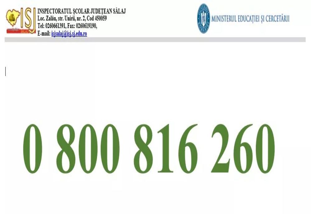 TelVerde la Inspectoratul Școlar Județean Sălaj 