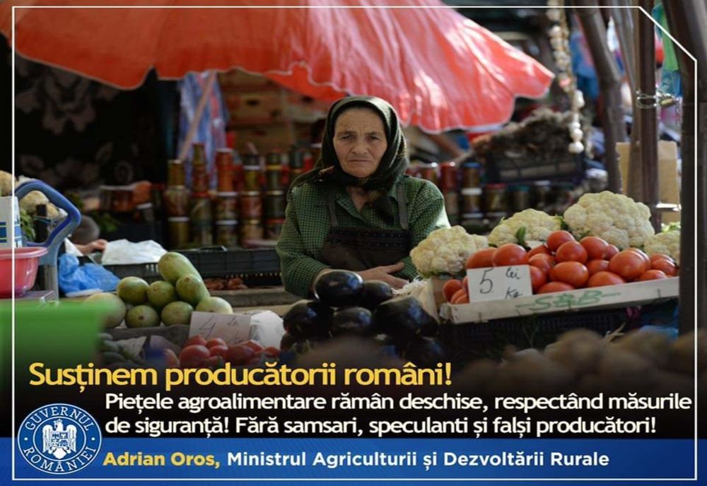 Piețele agroalimentare rămân deschise
