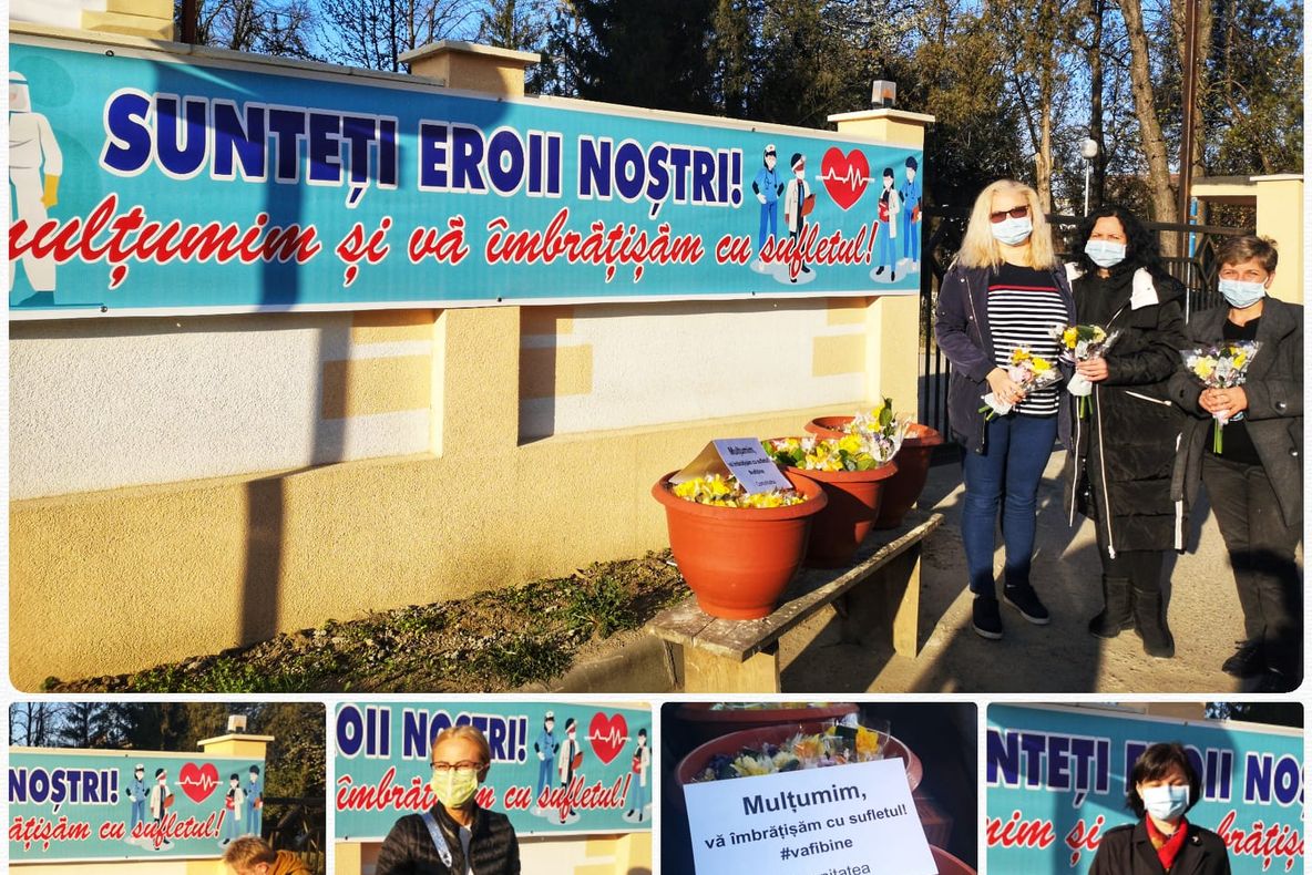 Flori pentru cadrele medicale de la Spitalul Județean de Urgență Zalău