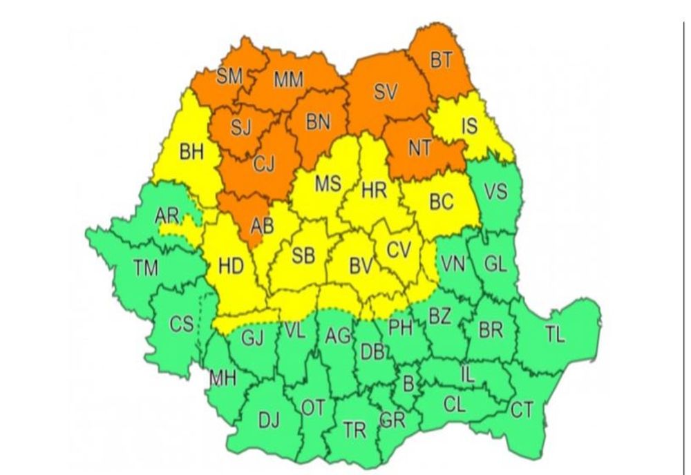 Meteorologii avertizează! Cod portocaliu de ploi, vânt și grindină în Sălaj