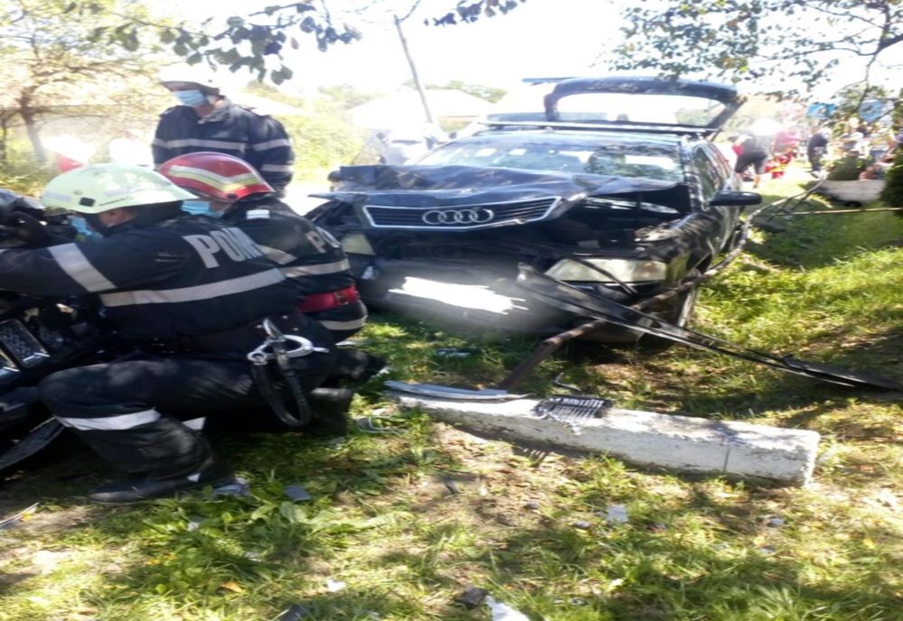 FOTO | Grav accident în Brebi! A fost solicitat şi elicopterul SMURD