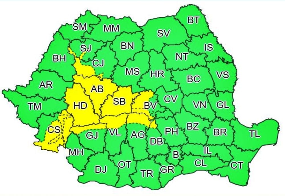Sălajul, parțial sub COD GALBEN de ninsori