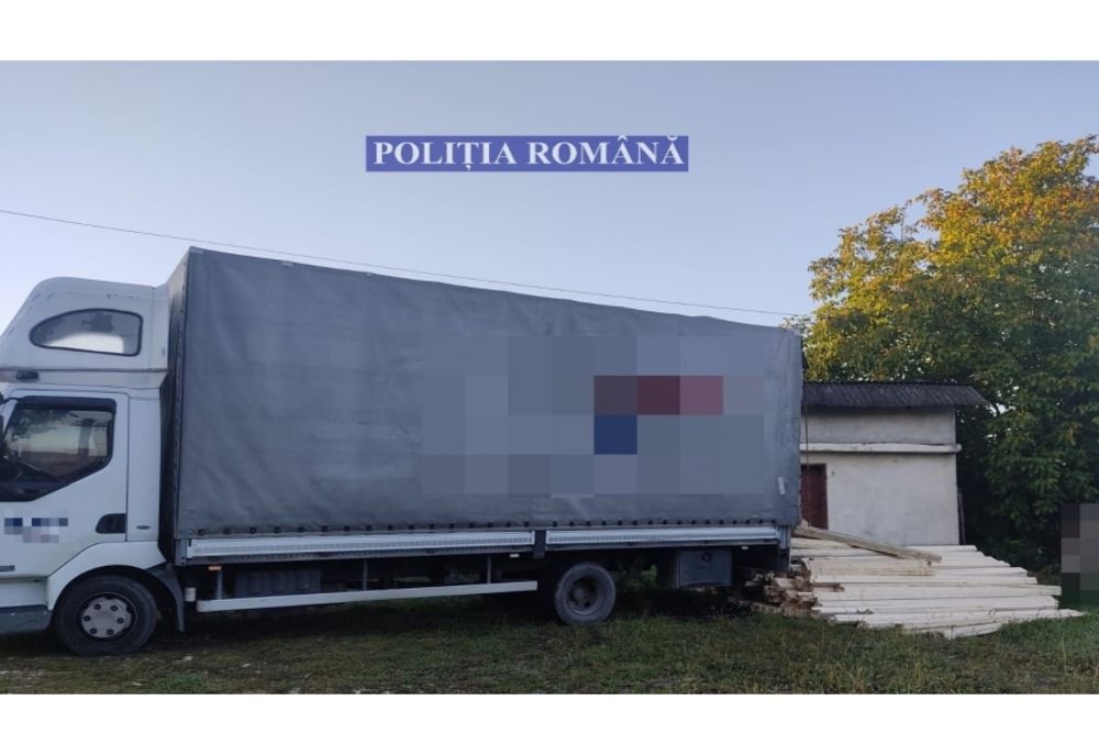 Cherestea confiscată de poliţiştii din Cehu Silvaniei de la un şofer din judeţul Cluj