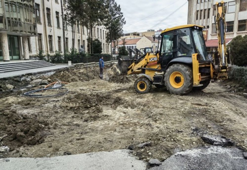 Stadiul lucrărilor la proiectul pietonizării străzii Unirii din municipiul Zalău