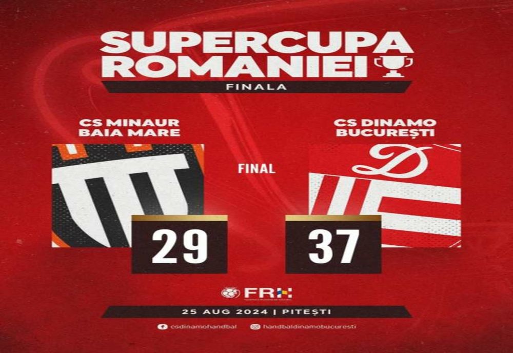 HANDBAL MASCULIN: CS DINAMO A CUCERIT SUPERCUPA ROMÂNIEI PENTRU A ŞAPTEA OARĂ