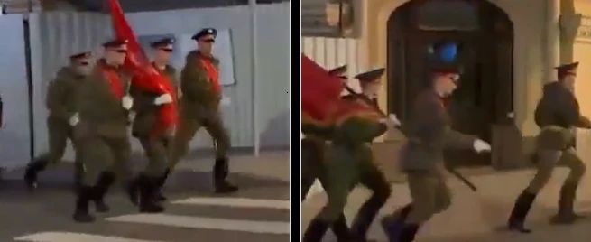 Alertă în capitala Rusiei. Soldații care repetau pentru paradă au rupt-o la fugă în adăposturi - VIDEO