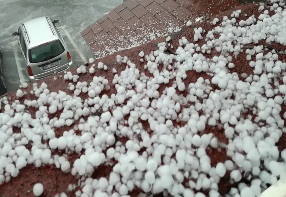 Fenomene meteo periculoase în Zalău: curți și gospodării inundate, mașini avariate și copaci căzuți