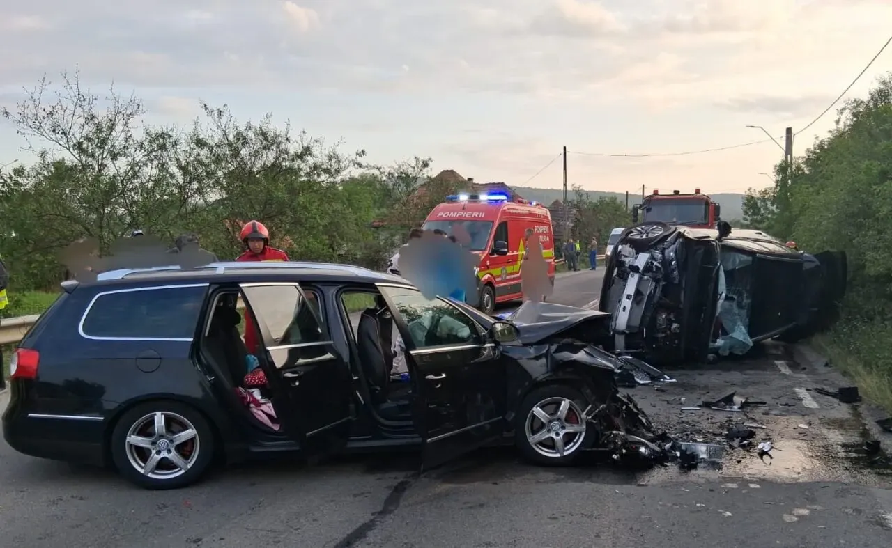 Accident în Sălaj / Sursa foto: Sălajulliber.ro.