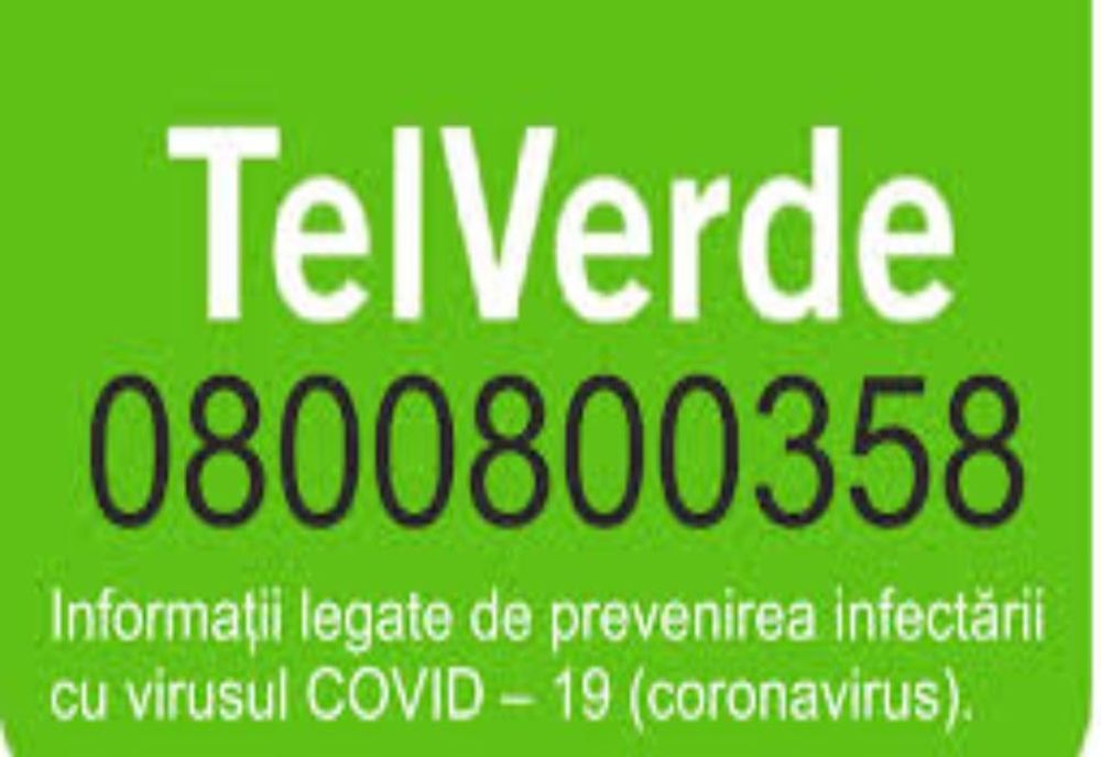 Sălăjenii pot apela linia TELVERDE pentru informații despre CORONAVIRUS