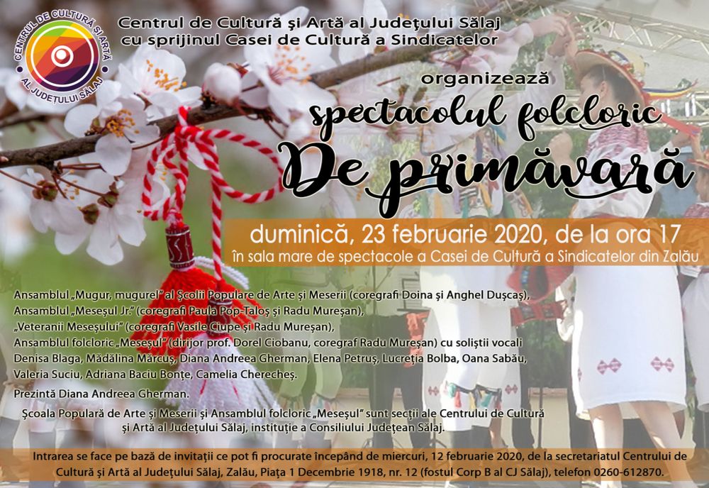 Spectacol folcloric pentru zălăuani la Casa de Cultură a Sindicatelor