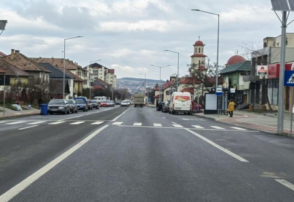 Strada Gheorghe Doja, cea mai circulată stradă din Zalău a fost reabilitată