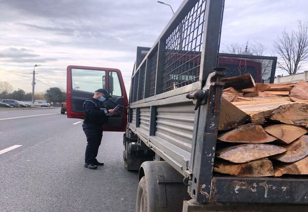 Material lemnos confiscat în Valcău de Jos