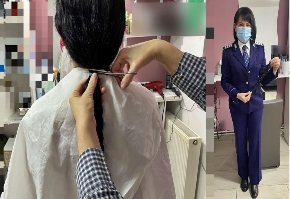 Maria Cristea, fostul purtător de cuvânt al IPJ Sălaj, a donat păr pentru femeile care suferă de cancer