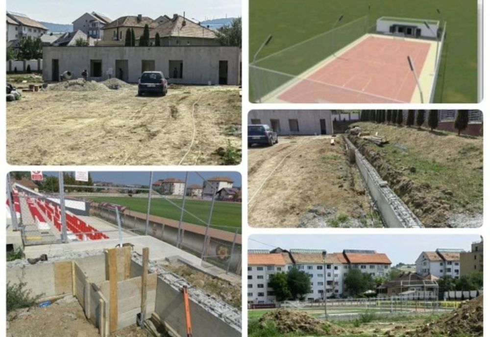Se lucrează la noul teren de sport multifuncțional de la Stadionului Municipal Zalău