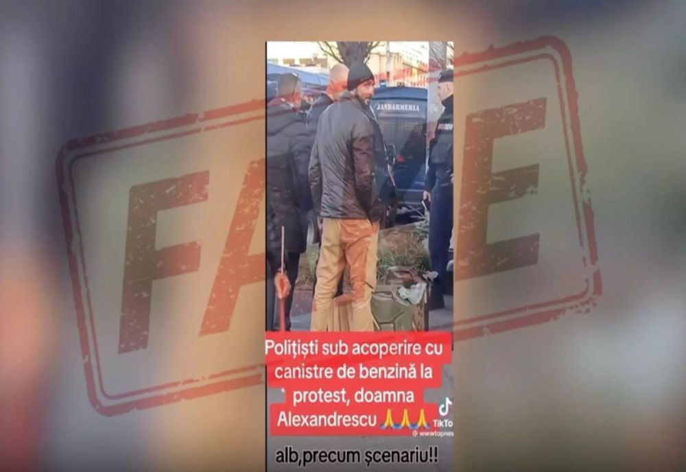 OPERAȚIUNEA MÂRȘAVĂ DE LA PROTEST. CINE SUNT, DE FAPT, ”POLIȚIȘTII SUB ACOPERIRE CU CANISTRE DE BENZINĂ” - DOVADA ”MANIPULĂRII ORDINARE” A SISTEMULUI - VIDEO