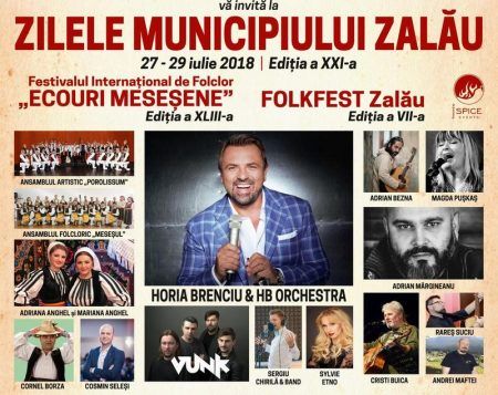La finalul săptămânii viitoare încep “Zilele Zalăului”. Horia Brenciu, Vunk și Sergiu Chirilă vor face spectacol la Zalău