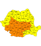 O nouă avertizare meteo: averse torențiale, descărcări electrice, vânt și grindină