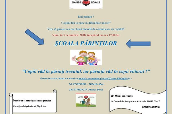 "Şcoala Părinţilor", la Şimleu Silvaniei