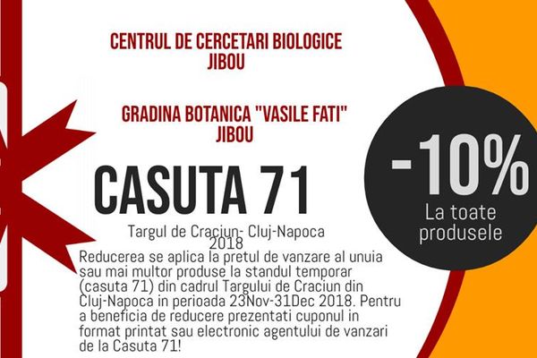 Grădina Botanică din Jibou, la Târgul de Crăciun din Cluj-Napoca