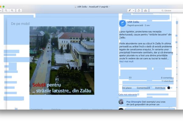 USR propune soluții pentru "străzile lacustre" din Zalău. Reacția unui senator PSD