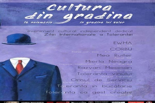La Hida: Cultura din Grădină - eveniment cultural independent dedicat Zilei Internaționale a Toleranței