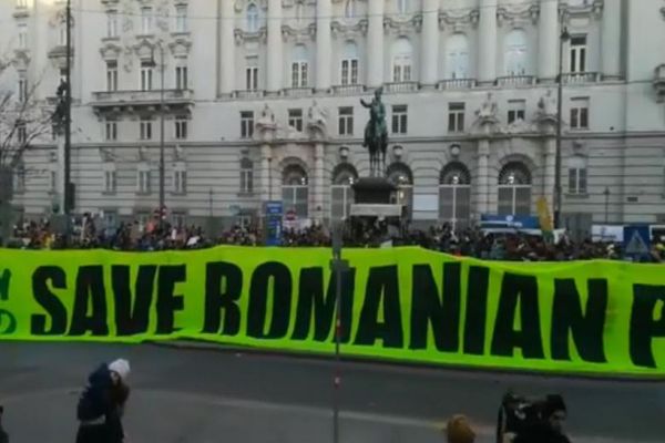  Marș impresionant la Viena pentru salvarea pădurilor din România 