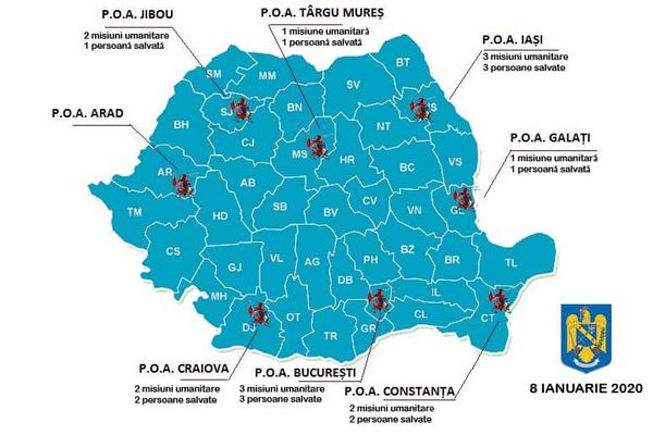 14 misiuni aeromedicale, efectuate într-o zi. Au fost salvate 13 persoane, una din Sălaj