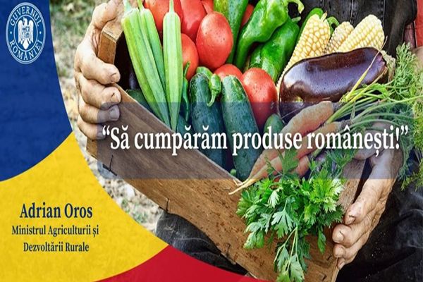 Ministrul agriculturii, Adrian Oros, îndeamnă românii să cumpere produse românești
