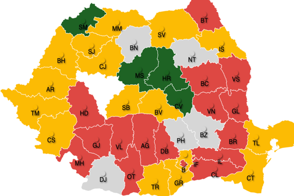 Rezultate parțiale alegeri locale 2020. HARTA PREȘEDINȚILOR consiliilor județene